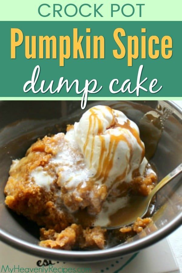 Crock Pot Pumpkin Spice Dump Cake -   17 holiday Desserts crockpot ideas