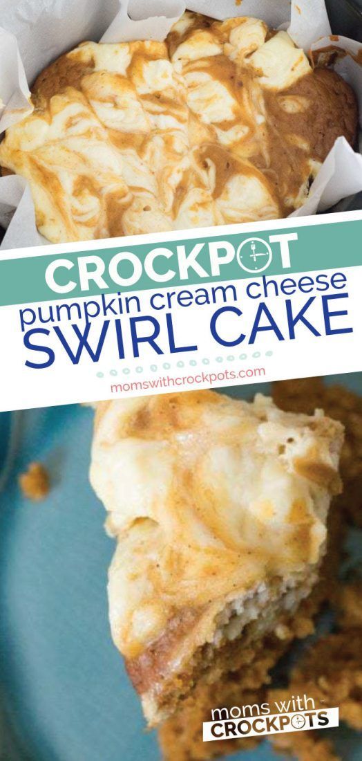 Crockpot Pumpkin Cream Cheese Swirl Cake -   17 holiday Desserts crockpot ideas