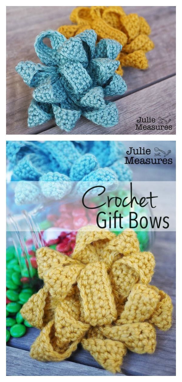 Pull String Bow Free Crochet Pattern and Video Tutorial -   17 knitting and crochet Projects crafts ideas