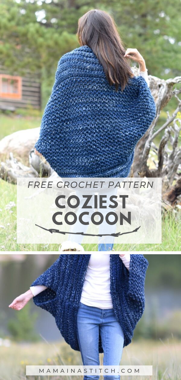 Coziest Cocoon Cardigan Easy Crochet Pattern -   17 knitting and crochet Projects crafts ideas