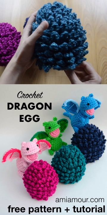 Amigurumi Dragon Egg - FREE Crochet Pattern - Ami Amour -   17 knitting and crochet Projects crafts ideas