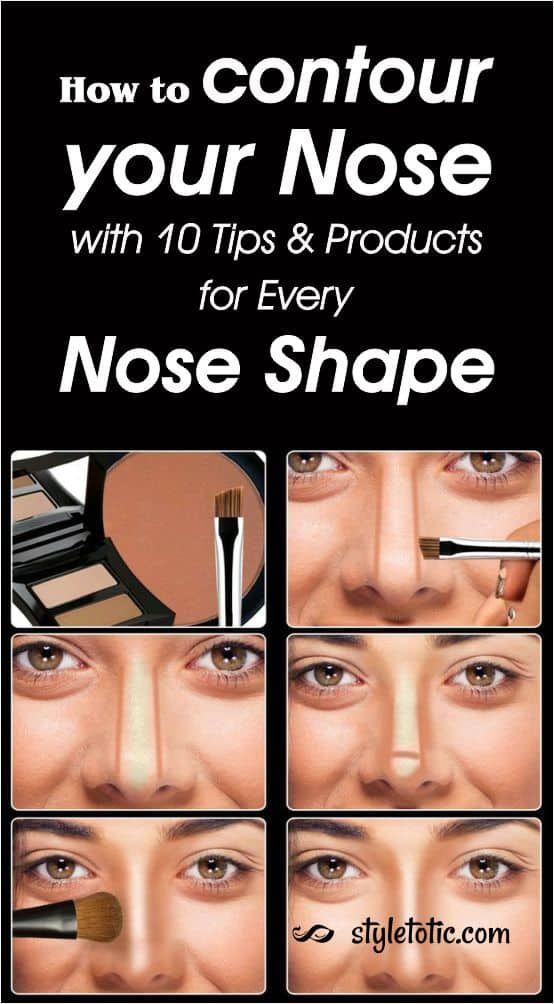 How to Contour Your Nose: 10 Tips and Products for Every Nose Shape -   17 makeup Contour nose ideas