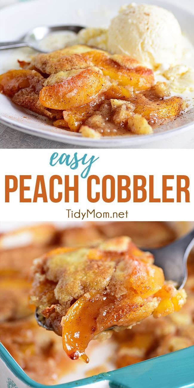 EASY PEACH COBBLER -   18 desserts Easy recipes ideas