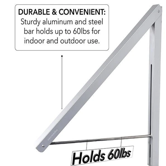 Retractable Folding Wall Hanger -   18 DIY Clothes Hanger wall ideas