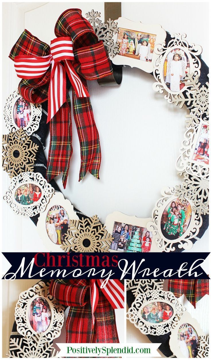 DIY Christmas Memory Photo Wreath Craft Tutorial -   18 holiday Photos diy ideas