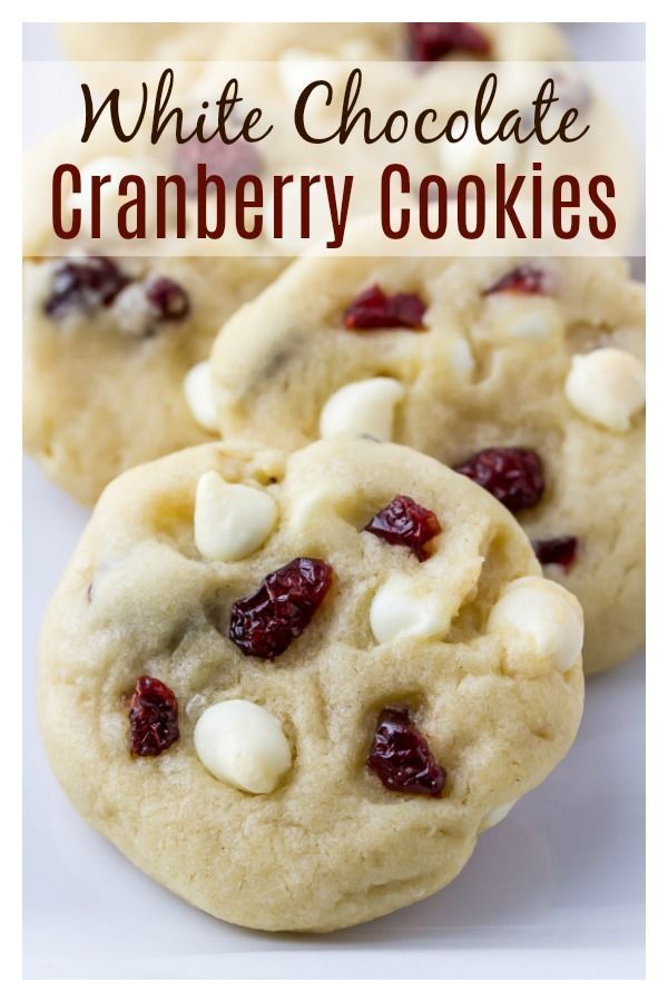 Soft and Chewy White Chocolate Chip Cranberry Cookies Recipe -   18 holiday Season white chocolate ideas