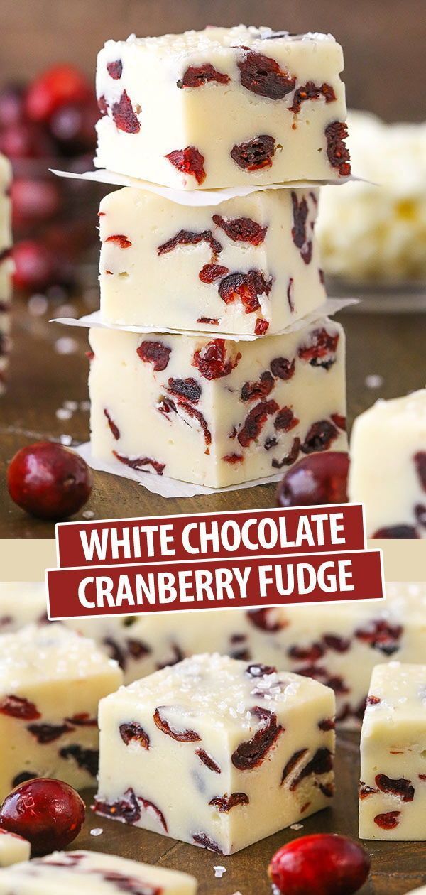 White Chocolate Cranberry Fudge Recipe | Easy Christmas Idea -   18 holiday Season white chocolate ideas