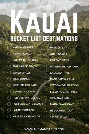 25 Once-In-A-Lifetime Things To Do In Kauai: 7 Day Itinerary + Activities - The Mandagies -   18 travel destinations Tropical oahu hawaii ideas