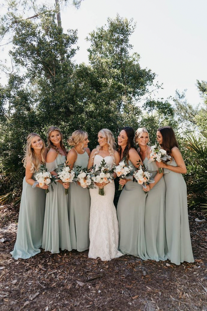 Sage Green bridesmaid dresses youth dridesmaid dress for youth wedding,SF0214 -   18 wedding colors ideas
