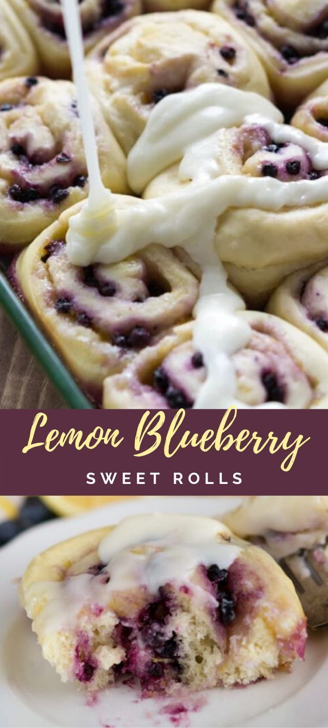 Lemon Blueberry Sweet Rolls -   19 desserts Lemon sweets recipe ideas