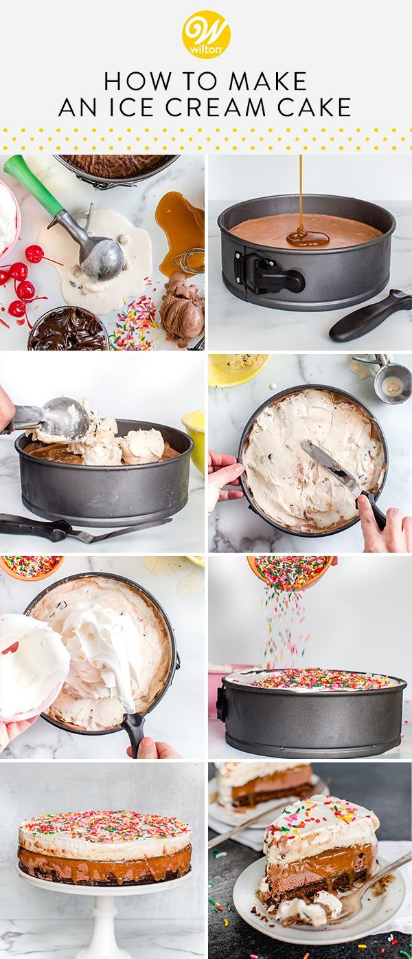 Easy Homemade Ice Cream Cake - Picture Instructions | Wilton -   20 cake Ice Cream summer ideas