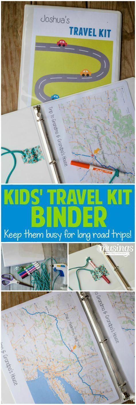 DIY Kids' Travel Binder + Free Printable Road Trip Games -   20 holiday Travel with kids ideas