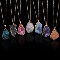 HOT Natural Crystal Quartz Healing Point Chakra Bead Gemstone Necklace Pendant  WIWU | Wish -   20 women’s jewelry Necklace stone pendants ideas