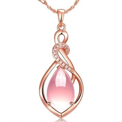 PANSYSEN Women's 925 Silver Jewelry Pendant Necklaces 812mm Natural Gemstone Necklace Engagement Fine Jewelry Gifts Gem Color Pink Length 45cm -   20 women’s jewelry Necklace stone pendants ideas