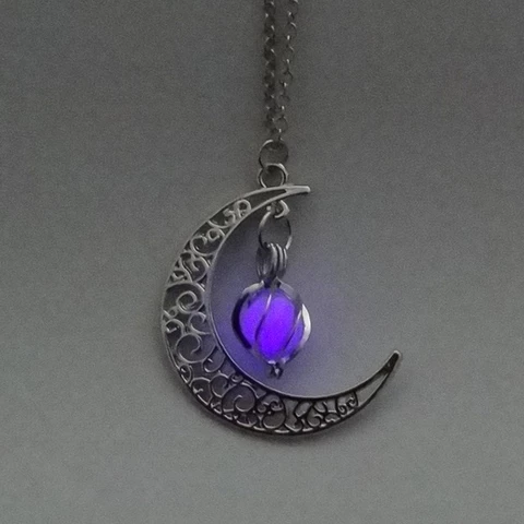 Silver Link Luminous Stone Pendant Necklace -   20 women’s jewelry Necklace stone pendants ideas