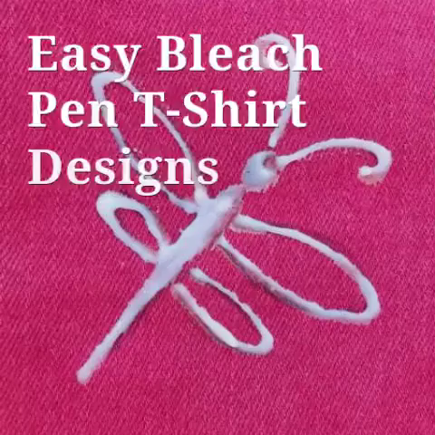 Easy Bleach Pen T-Shirt Designs (Reverse Dyeing with Bleach) -   21 DIY Clothes Videos for teens ideas