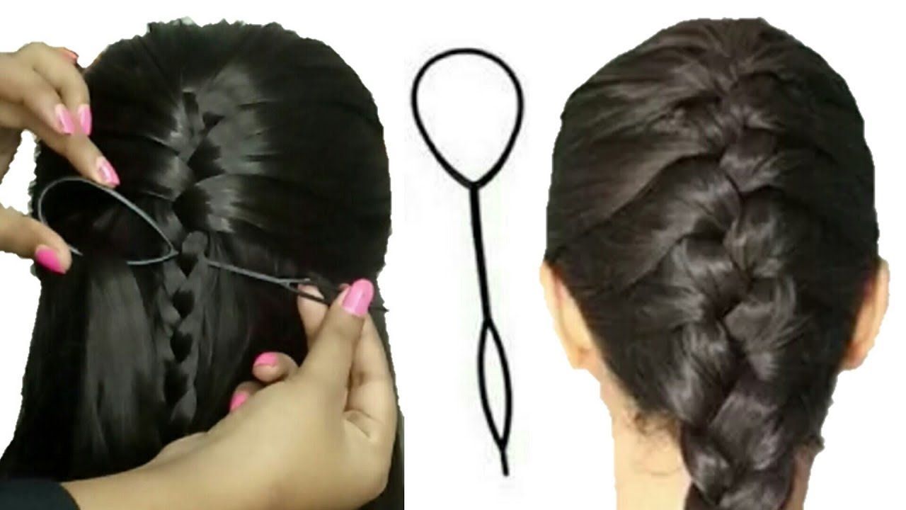 1 minute FRENCH CLASSIC BRAID WITH HAIR TOOL (BEGINNERS MUST WATCH) -   10 hair Bun tool ideas
