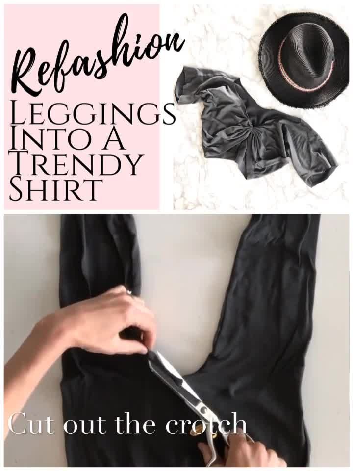 No Sew DIY Leggings Upcycle Tutorial -   12 DIY Clothes For Women upcycle ideas