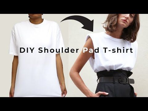 Easy DIY Shoulder Pad T-shirt No-Sew | Upcycle #Withme -   12 DIY Clothes For Women upcycle ideas