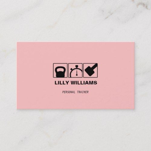 Female Personal Trainer Pink Fitness Business Card | Zazzle.com -   12 female fitness Logo ideas