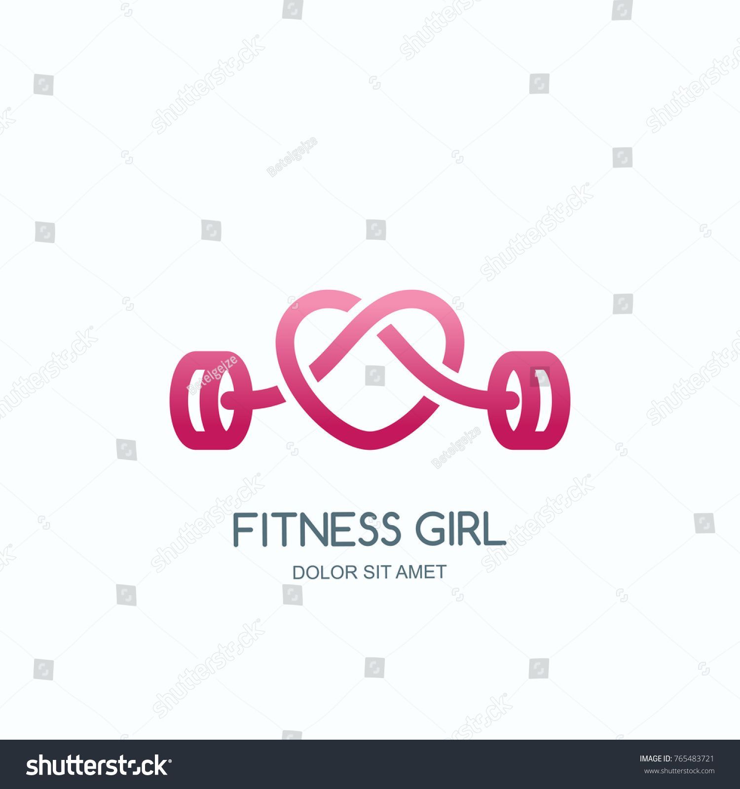 Vector de stock (libre de regal?as) sobre El concepto de gimnasio femenino. Logo765483721 -   12 female fitness Logo ideas