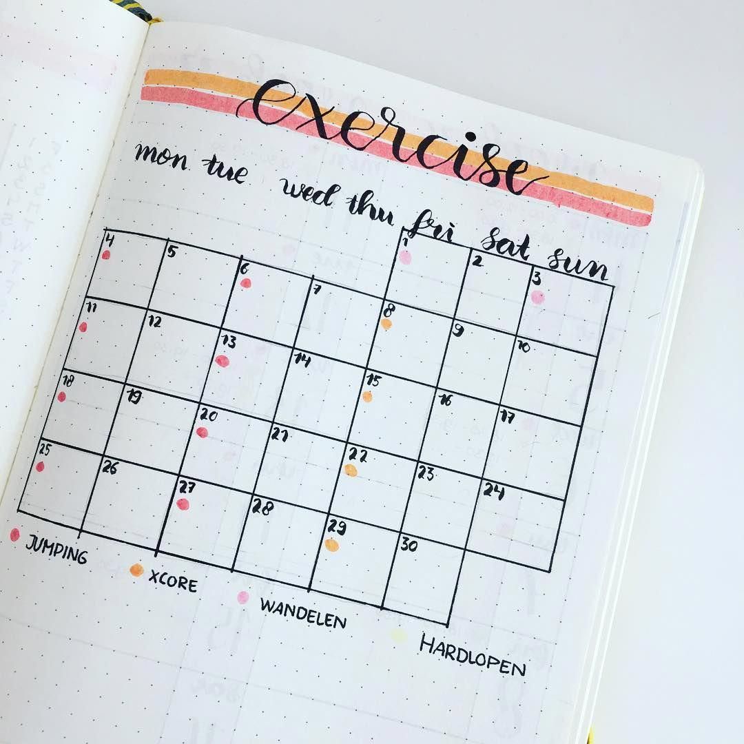 Bullet Journal Page Ideas for Tracking Health and Fitness Goals -   12 fitness Journal spreads ideas