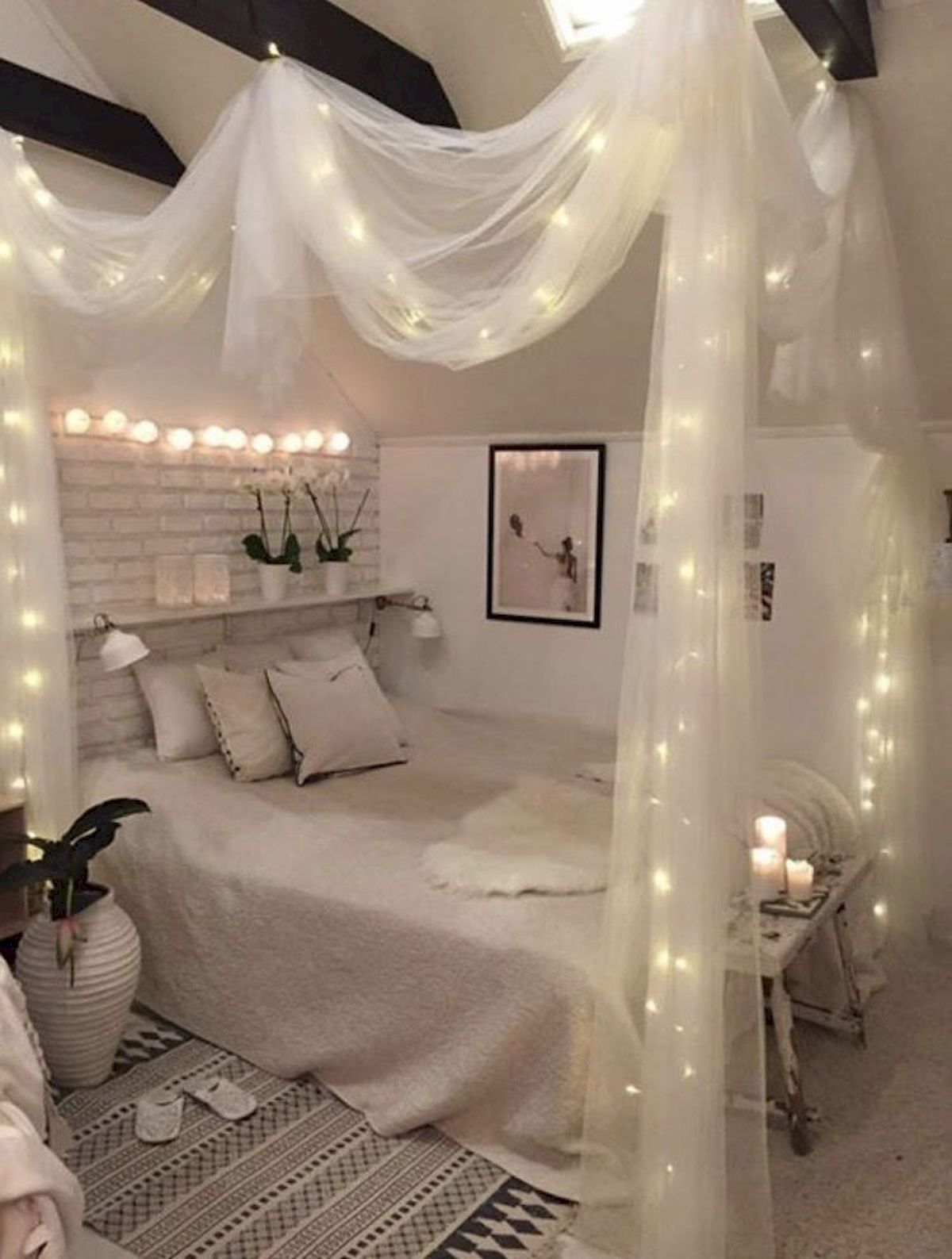 9 Ways to Maximize Space in a Tiny Bedroom - Coco's Tea Party -   12 room decor Cheap lights ideas
