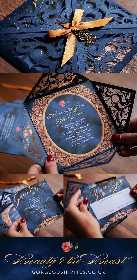 Beauty and the Beast Wedding Invitation -   12 wedding Disney invitations ideas