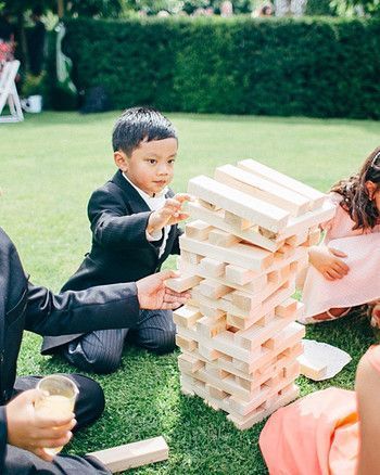 19 Foolproof Ways to Keep Kids Busy at Your Wedding -   12 wedding Games jenga ideas