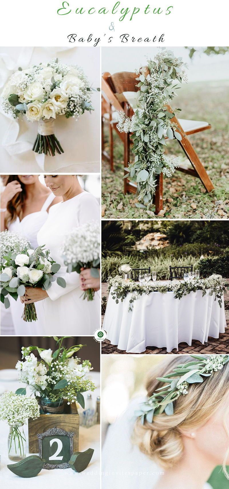 Stunning 5 Ways to Incorporate Eucalyptus into Weddings -   13 wedding Garden babies breath ideas