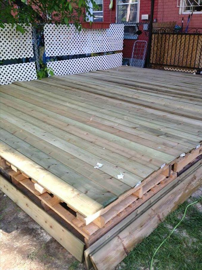 14 diy projects With Pallets decks ideas