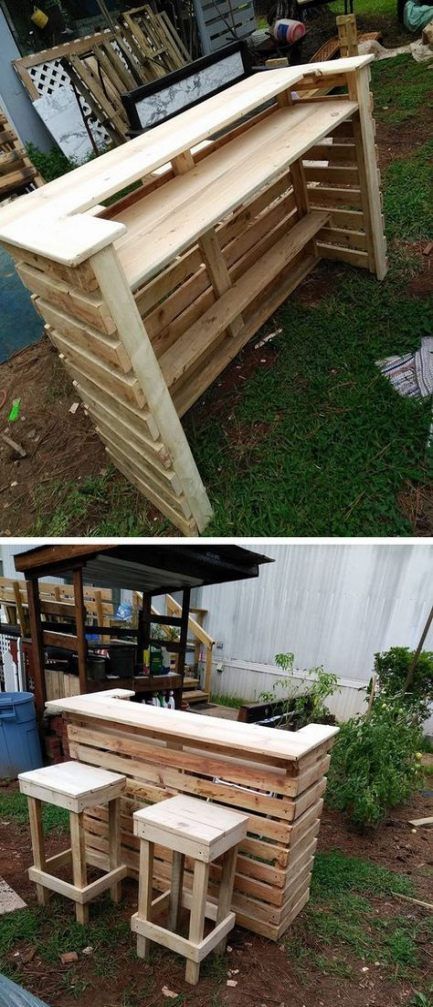 Pallet Furniture Garden Diy Projects Outdoor Bars 57+ Ideas -   14 diy projects With Pallets decks ideas