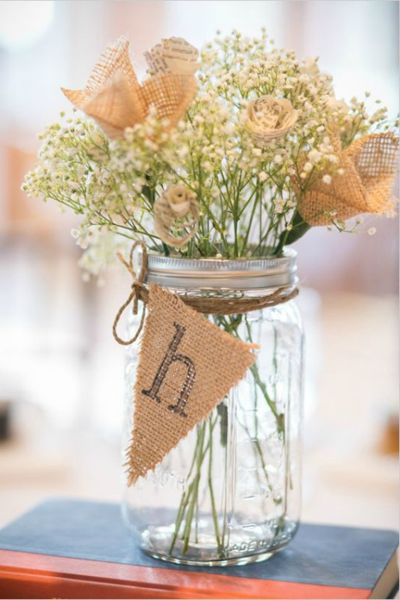 10 Beautiful Mason Jar Wedding Centerpieces on a Budget -   15 wedding Rustic mason jars ideas