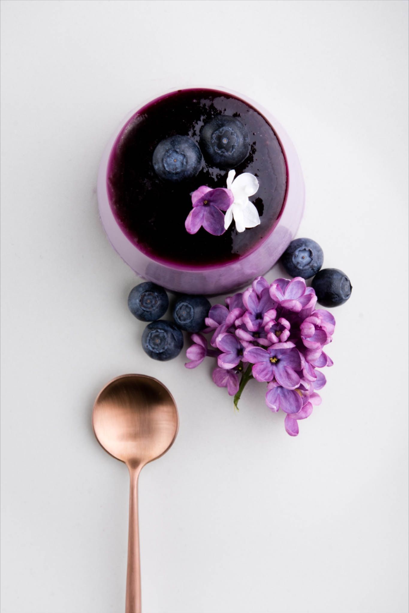 ... blueberry and lilac syrup panna cotta | food art -   16 blueberry desserts Photography ideas