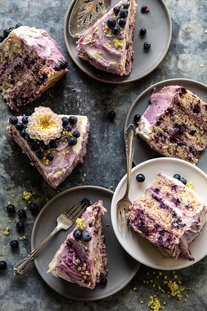 Bursting Blueberry Lemon Layer Cake. -   16 blueberry desserts Photography ideas