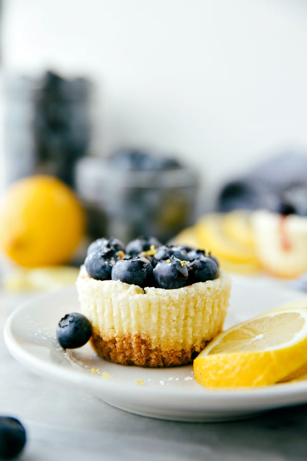 Mini Blueberry Cheesecakes | Chelsea's Messy Apron -   16 blueberry desserts Photography ideas