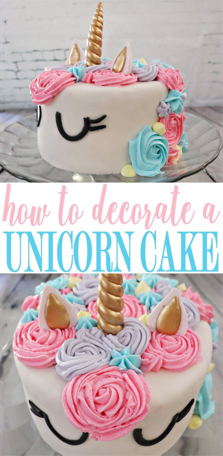 How To Decorate A Unicorn Cake: A Simple Tutorial - MomDot -   16 cake Unicorn simple ideas