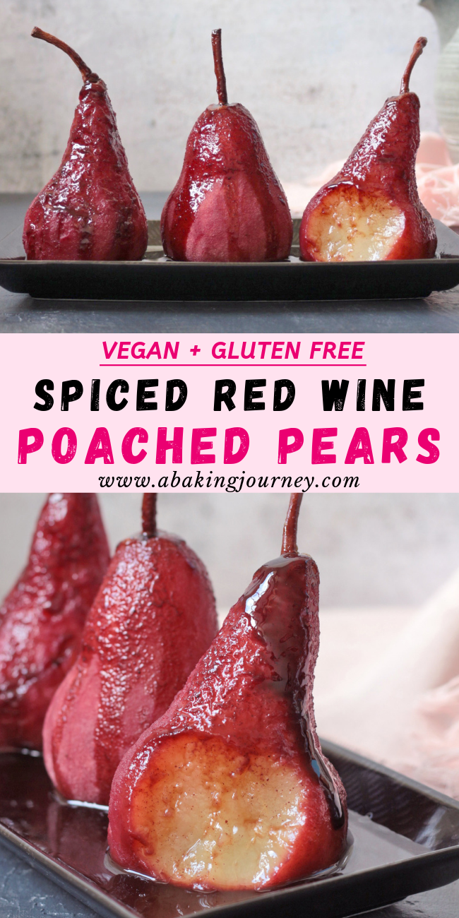 Spiced Red Wine Poached Pears (Vegan, Gluten-Free) -   16 desserts Vegan francais ideas