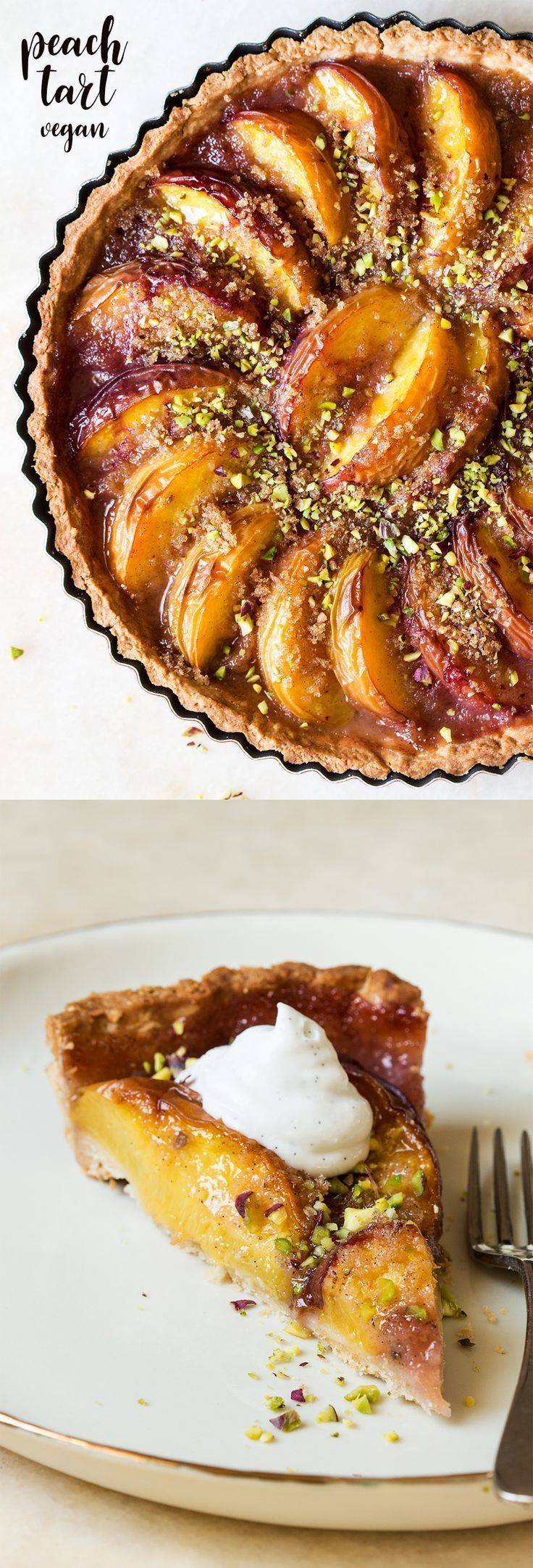 Summer Peach Tart (vegan, gluten-free, refined sugar free) -   16 desserts Vegan francais ideas