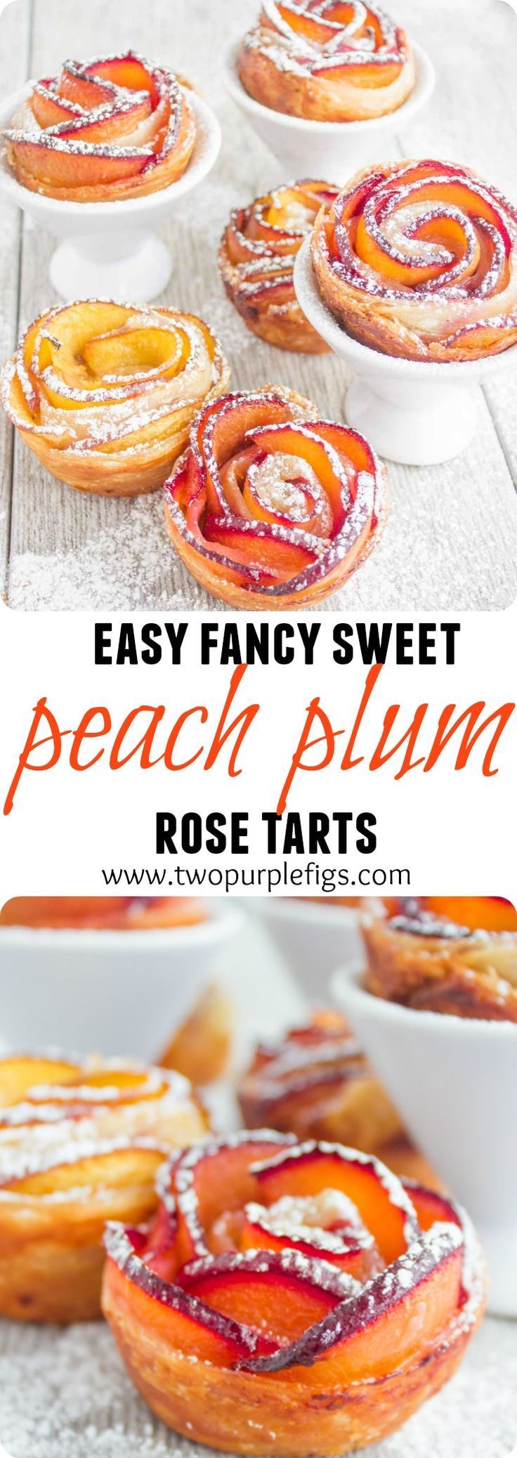 Peach Plum Rose Tarts • Two Purple Figs -   16 desserts Vegan francais ideas