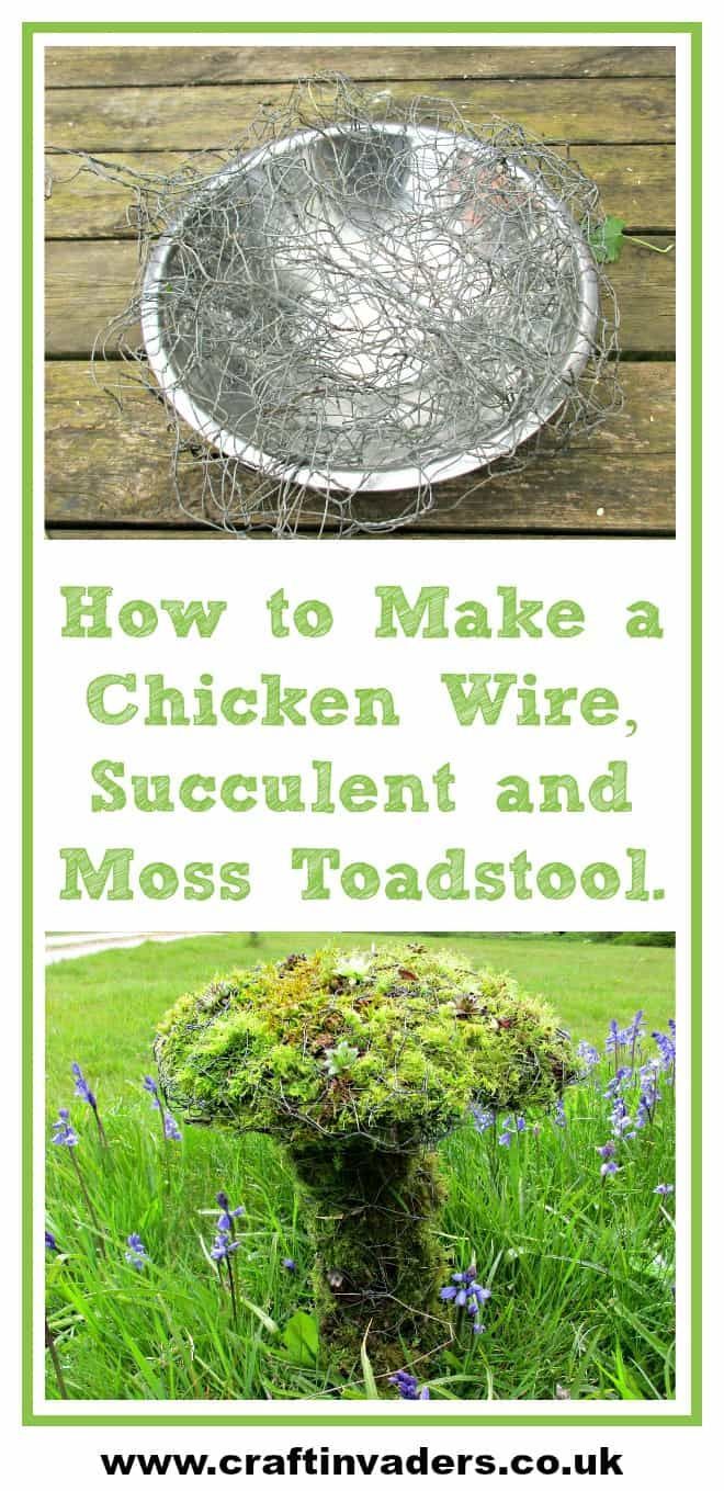 How to Make a Chicken Wire and Moss Toadstool • Craft Invaders -   16 planting Art sculpture ideas
