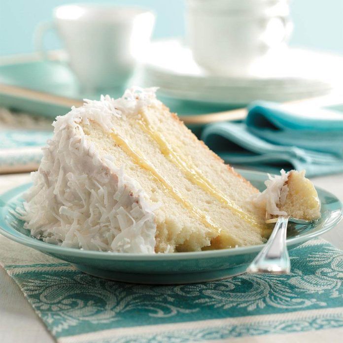 Lemon-Filled Coconut Cake -   17 cake Coconut mom ideas
