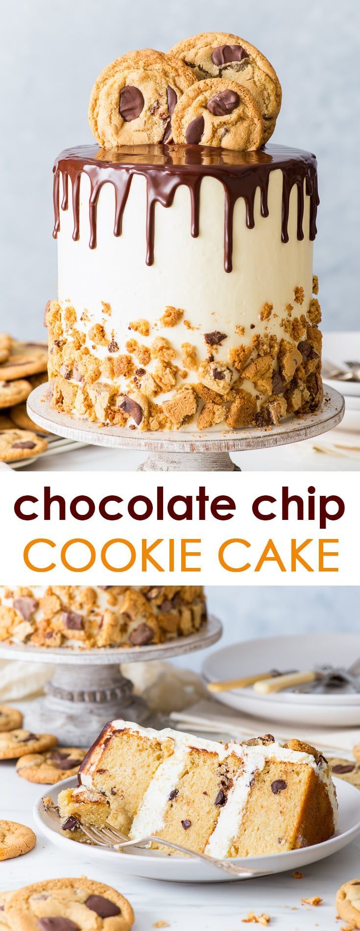 Chocolate Chip Cookie Cake - The Loopy Whisk -   17 cake Easy decoration ideas