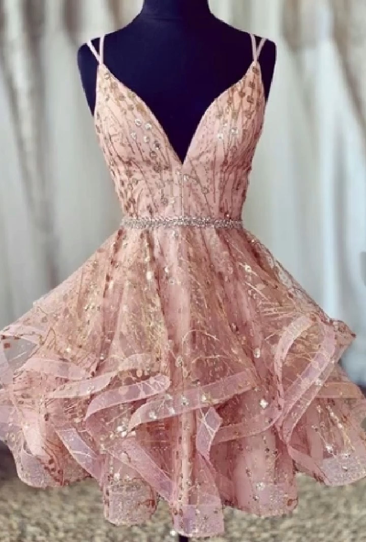 UNIQUE PINK TULLE SHORT DRESS, PINK TULLE HOMECOMING DRESS cg2750 -   17 dress Pink fashion ideas