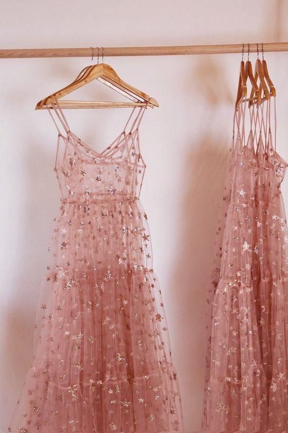 Sexy new fashion star prom dress no lining , pink tulle prom gown -   17 dress Pink fashion ideas
