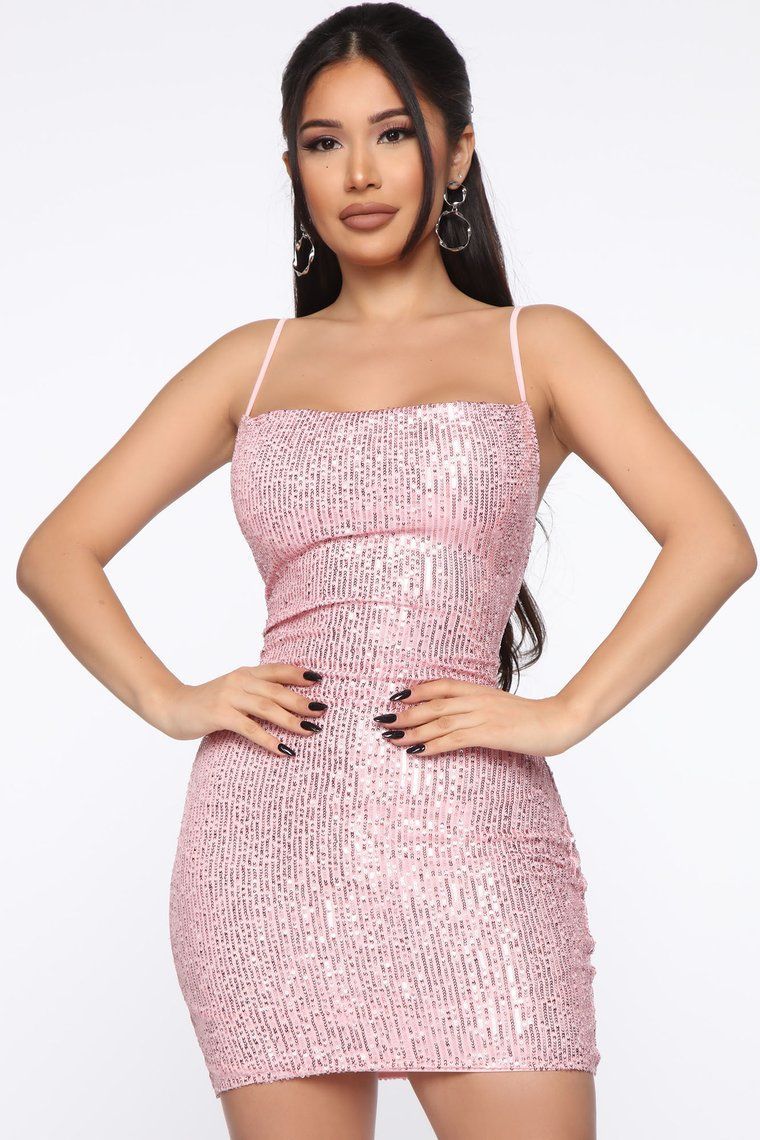Kaya Sequin Mini Dress - Pink -   17 dress Pink fashion ideas