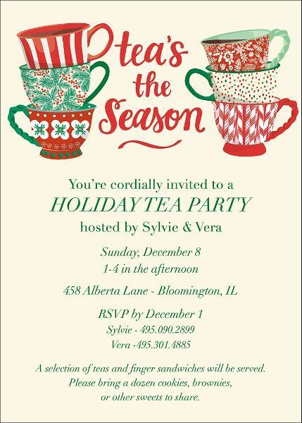 Teas the Season Holiday Party Invitation | Paper Source -   17 holiday Party quotes ideas