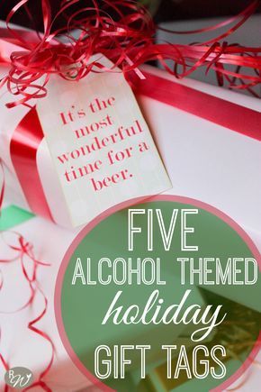 Alcohol Themed Holiday Gift Tags - The Rustic Willow -   17 holiday Party quotes ideas
