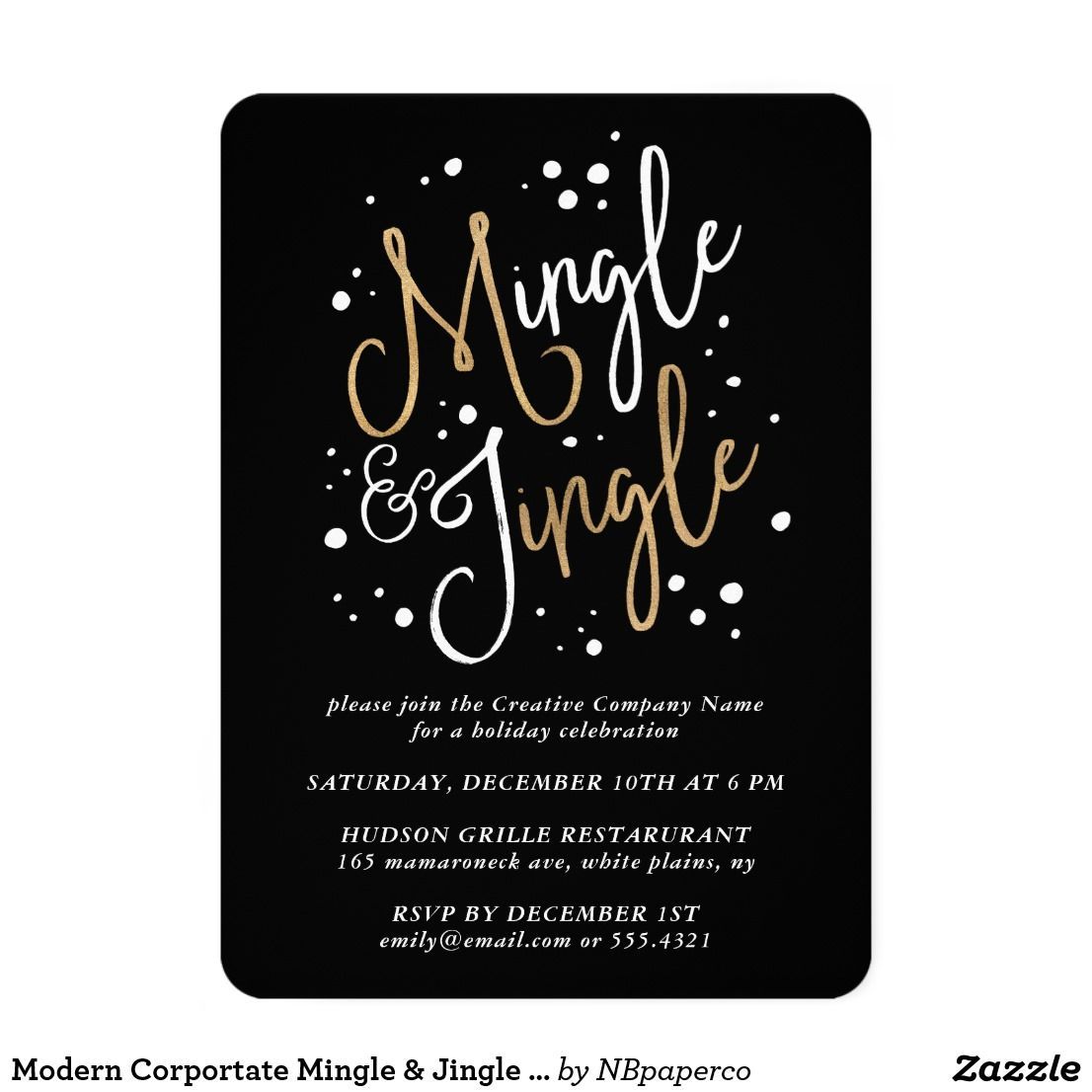 Modern Corportate Mingle & Jingle Holiday Party Invitation | Zazzle.com -   17 holiday Party quotes ideas