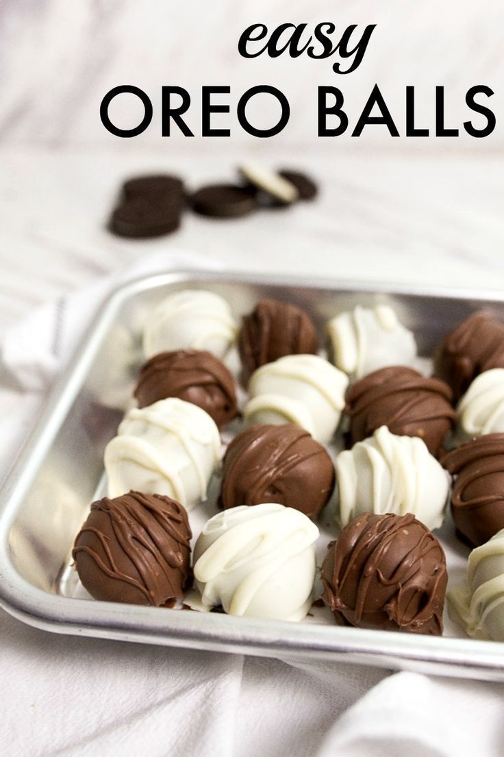 Oreo Balls Recipe (small batch, 3 ingredients) - Dessert for Two -   18 desserts Oreo 3 ingredients ideas